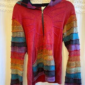 Colorful Women's Hooded Cardigan